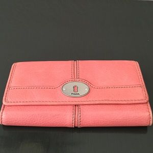 Pink Fossil wallet