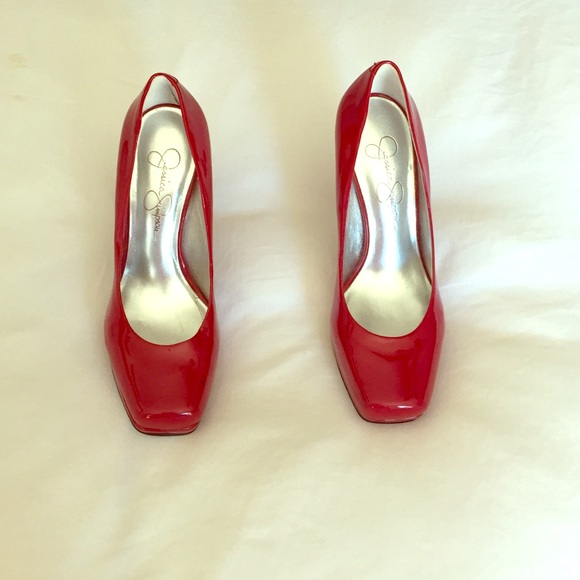 Jessica Simpson Shoes - Jessica Simpson Red Patent Leather pumps size 5.5