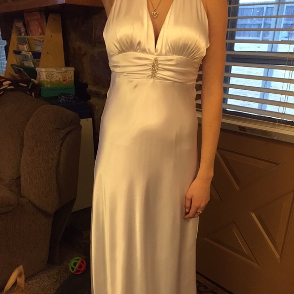 formal white dress - Picture 3 of 4