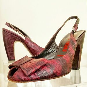 MIU MIU Snake Print Shoes