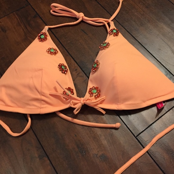 Orange peach Victoria's Secret swim top