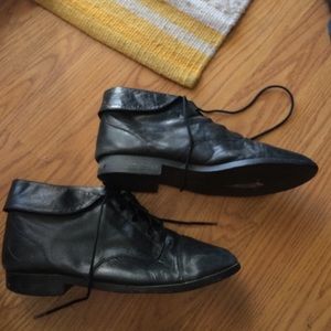 Vintage leather ankle boots