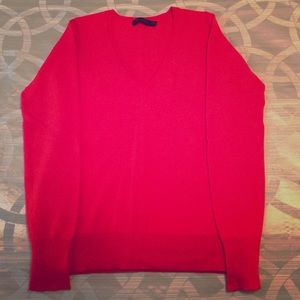 The Limited Red V-Neck Sweater