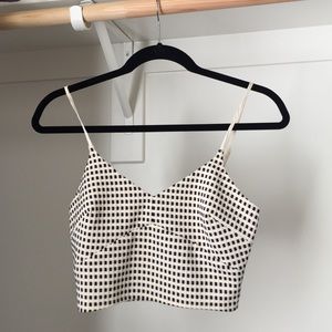 Checkered crop top / bralette
