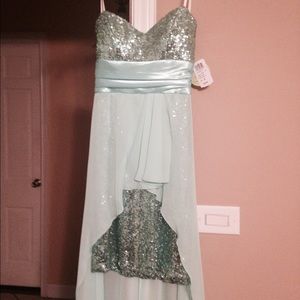 High low sequin dress