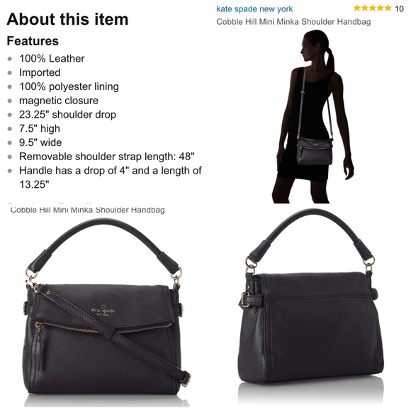 ⚓️️HP 2/18/15⚓️Kate Spade black mini Minka bag - Picture 4 of 4