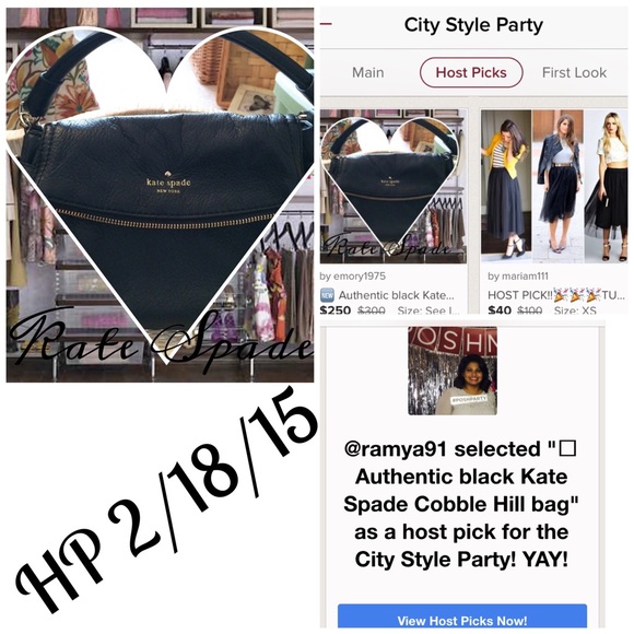 kate spade Handbags - ⚓️️HP 2/18/15⚓️Kate Spade black mini Minka bag