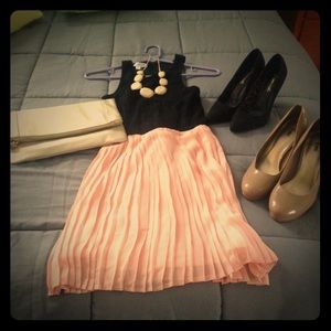 Shoes dress and necklace
