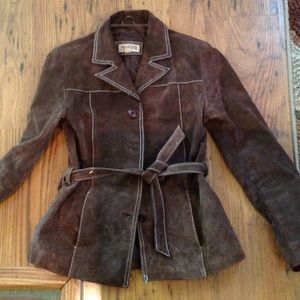 Brown suede jacket