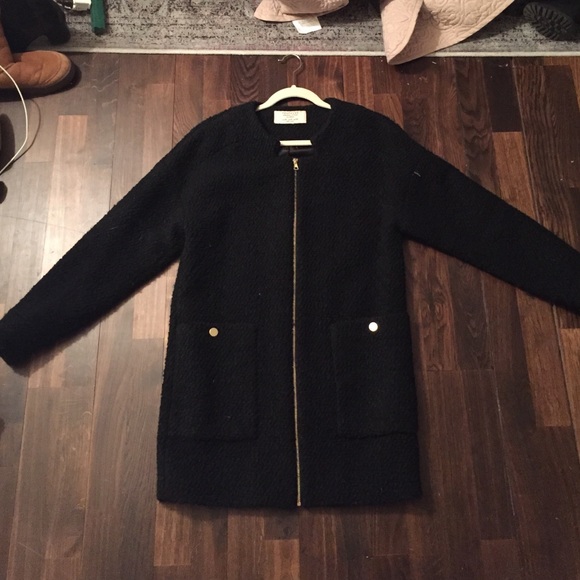 Black Trafuluc Zara fuzzy jacket