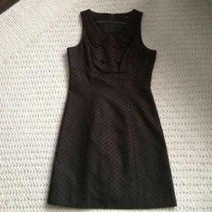 Dark brown sleeveless fitted dress