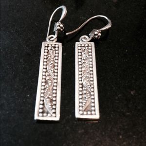 Lois Hill Sterling Silver Bar Earrings
