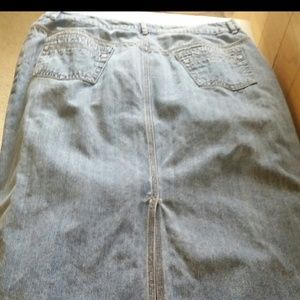 Long jean skirt