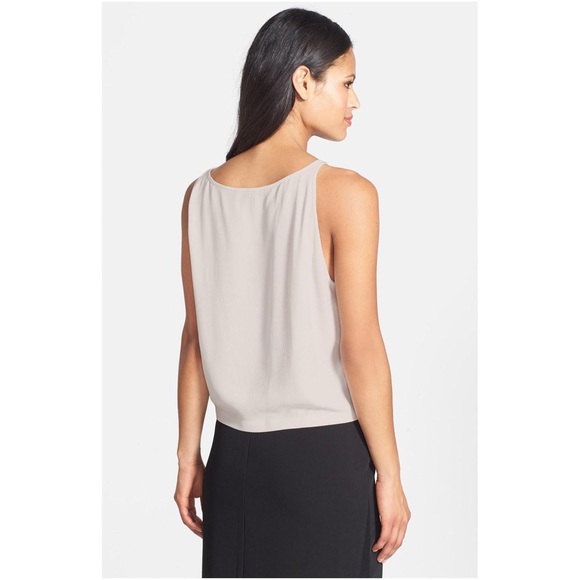 Eileen Fisher Bone Silk Scoop Neck Tank