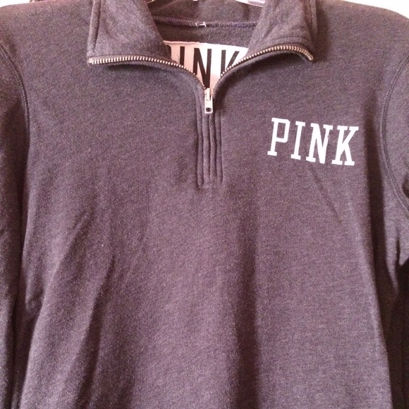 PINK Victoria's Secret Sweaters - VS Half Zip Grey Sweater