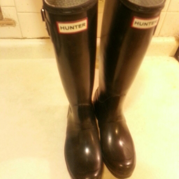 Hunter black rainboot mint good condition