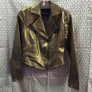 Rock n Republic gold metallic motorcycle jacket s