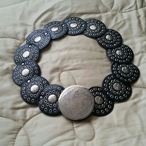 Black and Silver Tone Belt