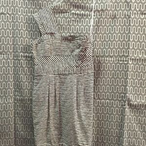 BCBG  black and white stripe dress sz 8