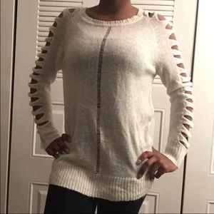 Cream Cut-Out Sweater