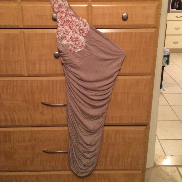 Beige Flower Dress