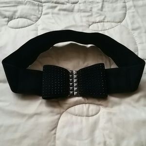 Pretty Black Bow Belt