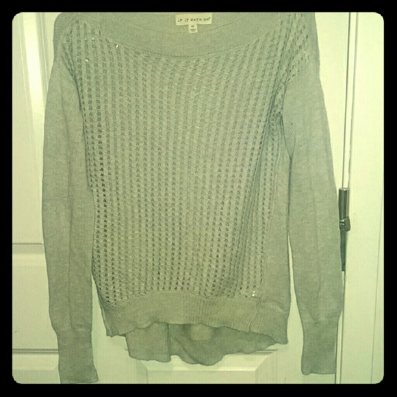 Gray Off Shoulder Sweater