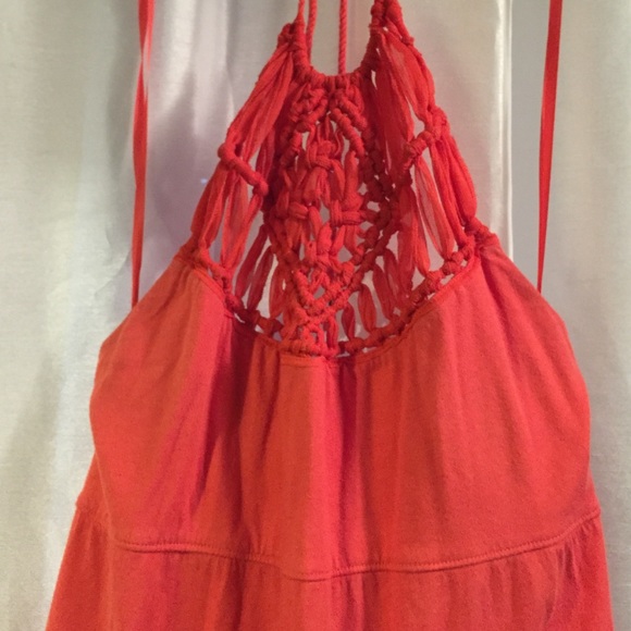 🎊SALE🎊 Lucky Brand coral high-neck sun dress