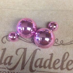 Metallic ️️Pink tribal earrings