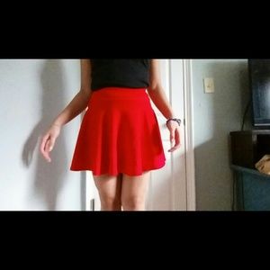 Red skirt