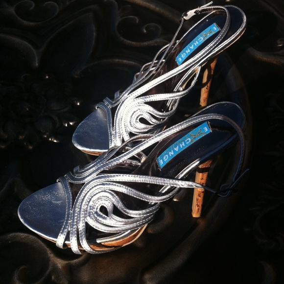 HPCharles David Siver &Cork  Heels  4.5-5 " heel - Picture 2 of 4