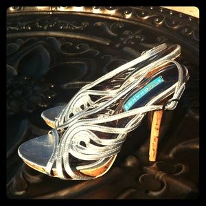 HPCharles David Siver &Cork  Heels  4.5-5 " heel