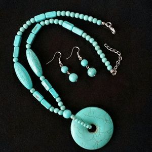 Turquoise Necklace & Earrings