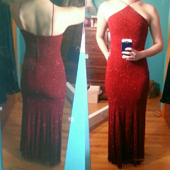 Sparkly Red Prom Dress - Picture 4 of 4