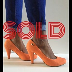 Orange Retro Pumps