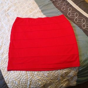 Forever 21 body-con red skirt
