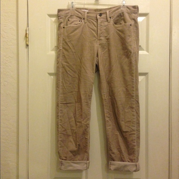 Sexy Boyfriend khaki corduroys with button fly