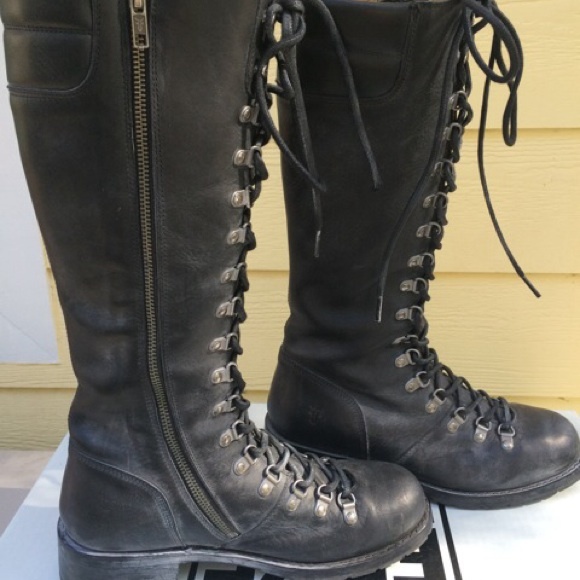 Frye Boots - Frye Rogan Lace Up Combat Boots Size 9