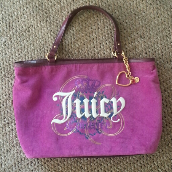 🎉SALE 🎉  💯Authentic Purple Juicy Couture Tote - Picture 1 of 3
