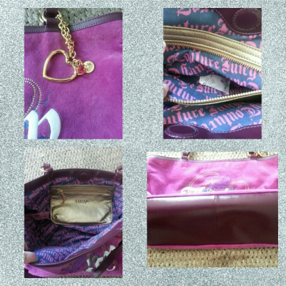🎉SALE 🎉  💯Authentic Purple Juicy Couture Tote - Picture 2 of 3