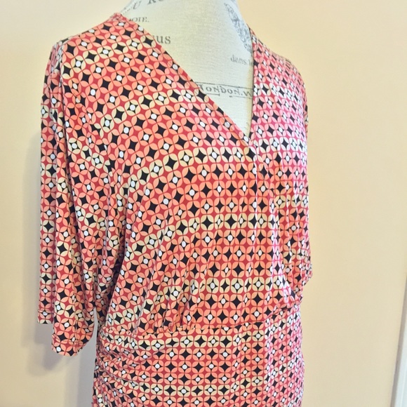 Top - multiprint crossover short sleeve