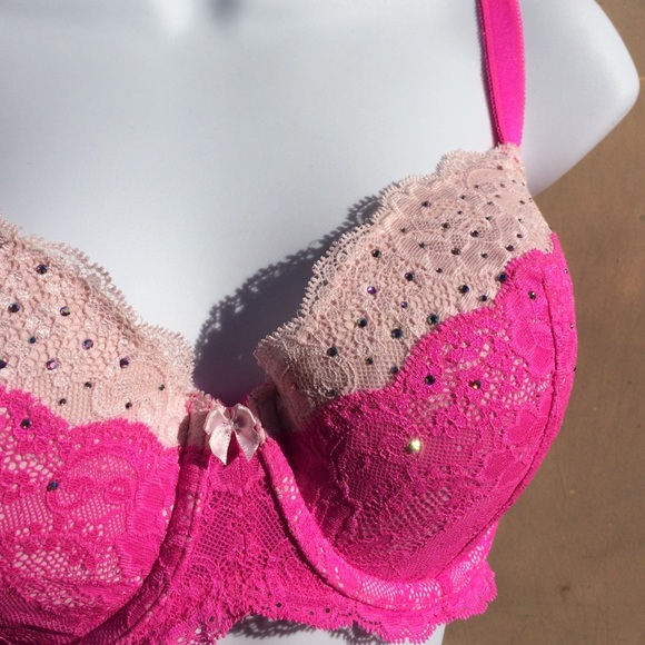 Sold- SET! Victoria's Secret Swavorski Crystal Demi Panty Set Barbie-core - Picture 2 of 10