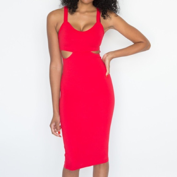 Red cutout   dress