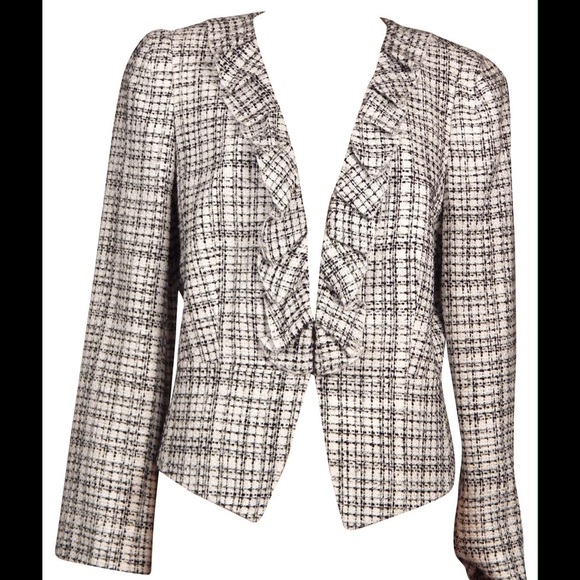Tahari ASL  Blazers Peplum Tweed Jacket  16