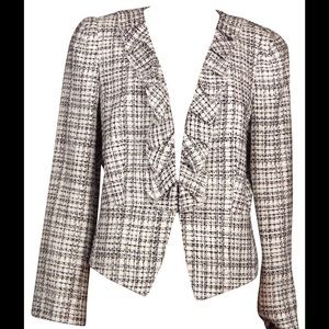 Tahari ASL  Blazers Peplum Tweed Jacket  16