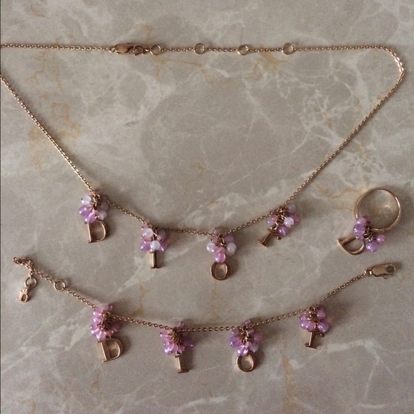 100% authentic Dior necklace, bracelet and ring