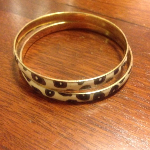 JCrew leopard bangles