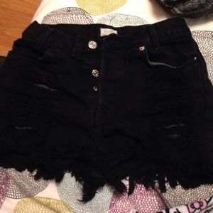 High Waisted Ripped John Galt shorts