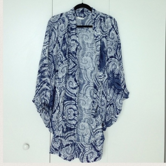 LF Millau Blue Printed Kimono