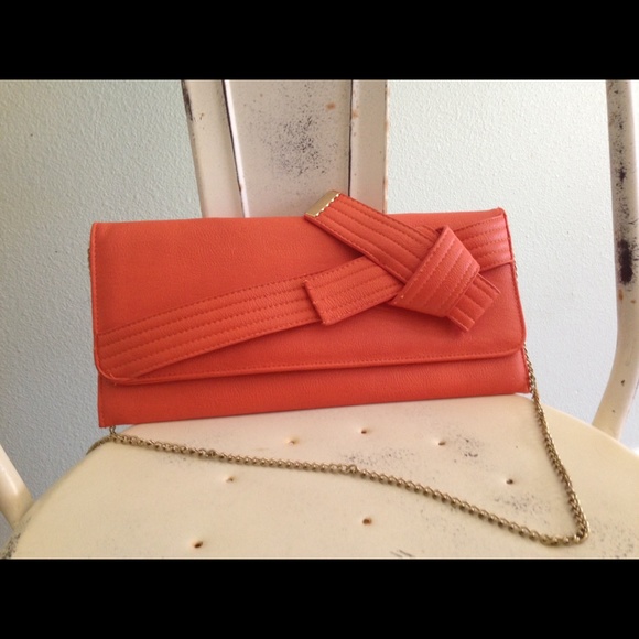 Jessica Simpson Orange Clutch